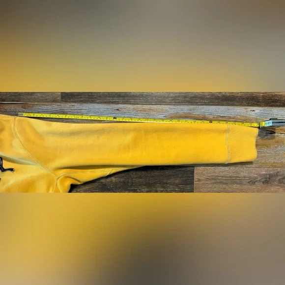 Abercrombie & Fitch Yellow Vintage Hoodie Sweatshirt - Picture 6 of 6